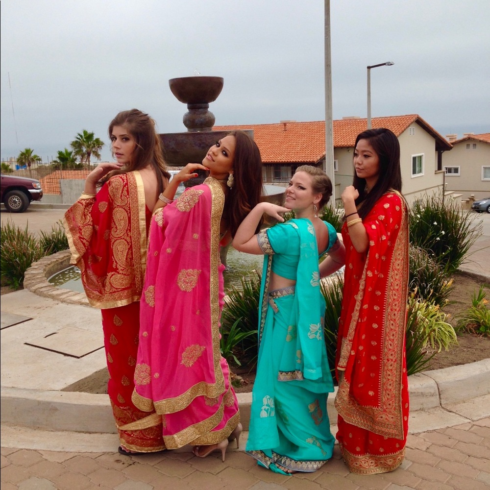 🌸BOLLYWOOD SARI 🌸 Indian Sari BARBIE pink